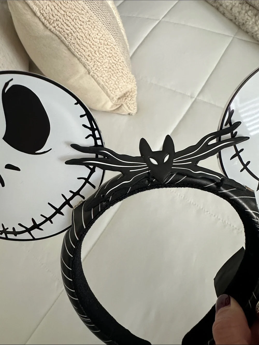 Disney Jack Skellington NBC Ear Headband - Black and White